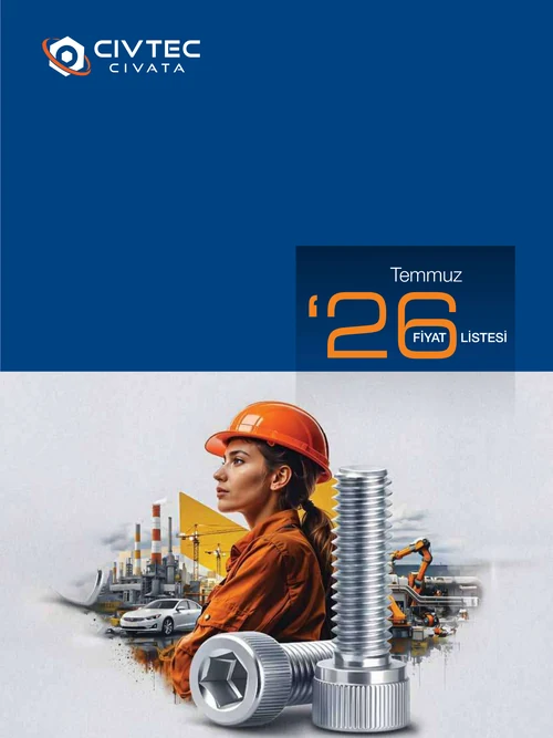 Civtec Cıvata Temmuz 2026 fiyat listesi kapak